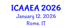 International Conference on Archaeological Anthropology, Excavation and Analysis (ICAAEA) January 12, 2026 - Rome, Italy