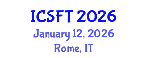 International Conference on Sustainability in Fashion and Textiles (ICSFT) January 12, 2026 - Rome, Italy