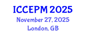 International Conference on Construction Engineering and Project Management (ICCEPM) November 27, 2025 - London, United Kingdom