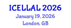 International Conference on English Language Learning and Applied Linguistics (ICELLAL) January 19, 2026 - London, United Kingdom