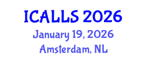 International Conference on Applied Linguistics and Language Studies (ICALLS) January 19, 2026 - Amsterdam, Netherlands