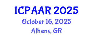 International Conference on Public Administration and Administrative Reform (ICPAAR) October 16, 2025 - Athens, Greece