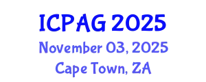 International Conference on Public Administration and Government (ICPAG) November 03, 2025 - Cape Town, South Africa