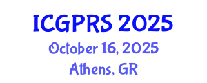 International Conference on Geomatics, Photogrammetry and Remote Sensing (ICGPRS) October 16, 2025 - Athens, Greece