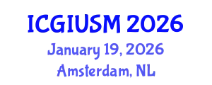 International Conference on Green Infrastructure for Urban Stormwater Management (ICGIUSM) January 19, 2026 - Amsterdam, Netherlands