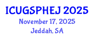 International Conference on Urban Green Space, Public Health, and Environmental Justice (ICUGSPHEJ) November 17, 2025 - Jeddah, Saudi Arabia