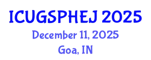 International Conference on Urban Green Space, Public Health, and Environmental Justice (ICUGSPHEJ) December 11, 2025 - Goa, India