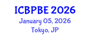 International Conference on Building Physics and Built Environment (ICBPBE) January 05, 2026 - Tokyo, Japan