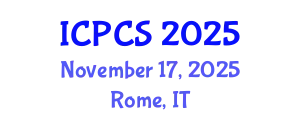 International Conference on Peace and Conflict Studies (ICPCS) November 17, 2025 - Rome, Italy