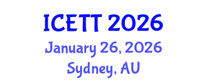 International Conference on Education, Teaching and Technology (ICETT) January 26, 2026 - Sydney, Australia