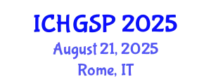 International Conference on Human Geography and Spatial Planning (ICHGSP) August 21, 2025 - Rome, Italy