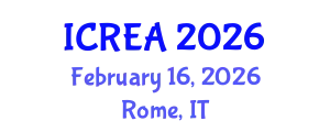 International Conference on Renewable Energy and Applications (ICREA) February 16, 2026 - Rome, Italy