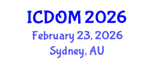 International Conference on Dentistry and Oral Medicine (ICDOM) February 23, 2026 - Sydney, Australia