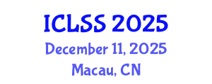 International Conference on Landslides and Slope Stability (ICLSS) December 11, 2025 - Macau, China