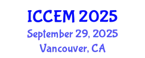 International Conference on Corrosion Engineering and Materials (ICCEM) September 29, 2025 - Vancouver, Canada