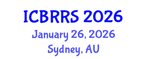 International Conference on Building Resilience, Risks and Sustainability (ICBRRS) January 26, 2026 - Sydney, Australia