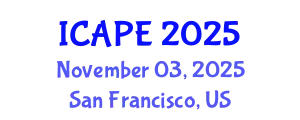International Conference on Advanced Pavement Engineering (ICAPE) November 03, 2025 - San Francisco, United States
