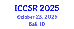 International Conference on Corporate Social Responsibility (ICCSR) October 23, 2025 - Bali, Indonesia