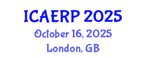 International Conference on Agricultural Economics and Rural Policies (ICAERP) October 16, 2025 - London, United Kingdom