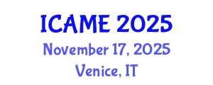 International Conference on Advances in Mathematical Education (ICAME) November 17, 2025 - Venice, Italy