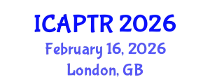 International Conference on Advanced Pharmaceutical Technology and Research (ICAPTR) February 16, 2026 - London, United Kingdom