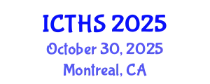 International Conference on Tourism and Hospitality Studies (ICTHS) October 30, 2025 - Montreal, Canada