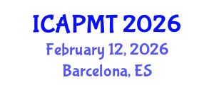 International Conference on Advances in Polymer Materials and Technology (ICAPMT) February 12, 2026 - Barcelona, Spain