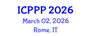 International Conference on Photobiology, Photochemistry and Photophysics (ICPPP) March 02, 2026 - Rome, Italy