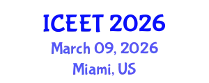 International Conference on Environmental Education and Teaching (ICEET) March 09, 2026 - Miami, United States
