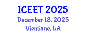 International Conference on Environmental Education and Teaching (ICEET) December 18, 2025 - Vientiane, Laos