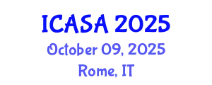 International Conference on Archaeological Science and Archaeometry (ICASA) October 09, 2025 - Rome, Italy