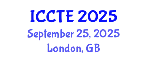 International Conference on Curriculum and Teacher Education (ICCTE) September 25, 2025 - London, United Kingdom