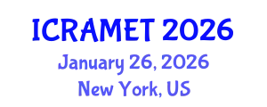 International Conference on Radar, Antenna, Microwave, Electronics and Telecommunications (ICRAMET) January 26, 2026 - New York, United States
