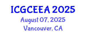 International Conference on Graphene Chemistry, Electrochemistry and Engineering Applications (ICGCEEA) August 07, 2025 - Vancouver, Canada