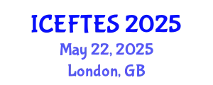 International Conference on Eco-Friendly Technologies and Environmental Sustainability (ICEFTES) May 22, 2025 - London, United Kingdom