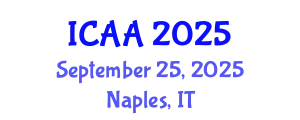 International Conference on Aeronautics and Aeroengineering (ICAA) September 25, 2025 - Naples, Italy
