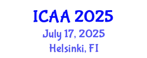 International Conference on Aeronautics and Aeroengineering (ICAA) July 17, 2025 - Helsinki, Finland