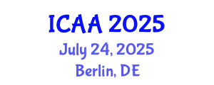 International Conference on Aeronautics and Aeroengineering (ICAA) July 24, 2025 - Berlin, Germany