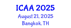 International Conference on Aeronautics and Aeroengineering (ICAA) August 21, 2025 - Bangkok, Thailand