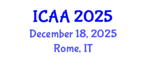 International Conference on Aeronautics and Aeroengineering (ICAA) December 18, 2025 - Rome, Italy