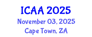International Conference on Aeronautics and Aeroengineering (ICAA) November 03, 2025 - Cape Town, South Africa