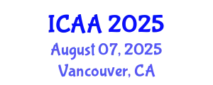 International Conference on Aeronautics and Aeroengineering (ICAA) August 07, 2025 - Vancouver, Canada