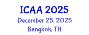International Conference on Aeronautics and Aeroengineering (ICAA) December 25, 2025 - Bangkok, Thailand