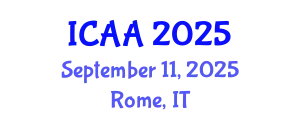 International Conference on Aeronautics and Aeroengineering (ICAA) September 11, 2025 - Rome, Italy