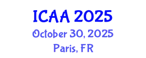 International Conference on Aeronautics and Aeroengineering (ICAA) October 30, 2025 - Paris, France