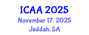 International Conference on Aeronautics and Aeroengineering (ICAA) November 17, 2025 - Jeddah, Saudi Arabia