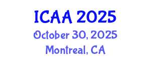 International Conference on Aeronautics and Aeroengineering (ICAA) October 30, 2025 - Montreal, Canada