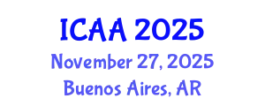 International Conference on Aeronautics and Aeroengineering (ICAA) November 27, 2025 - Buenos Aires, Argentina