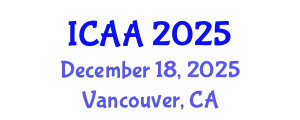 International Conference on Aeronautics and Aeroengineering (ICAA) December 18, 2025 - Vancouver, Canada