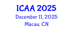 International Conference on Aeronautics and Aeroengineering (ICAA) December 11, 2025 - Macau, China